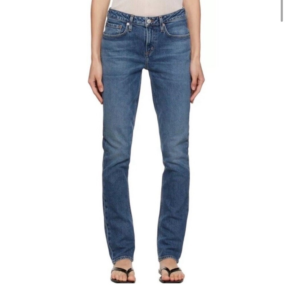 AGOLDE Denim Devon Low Rise Stovepipe Blue Jeans Size 29 Organic Cotton